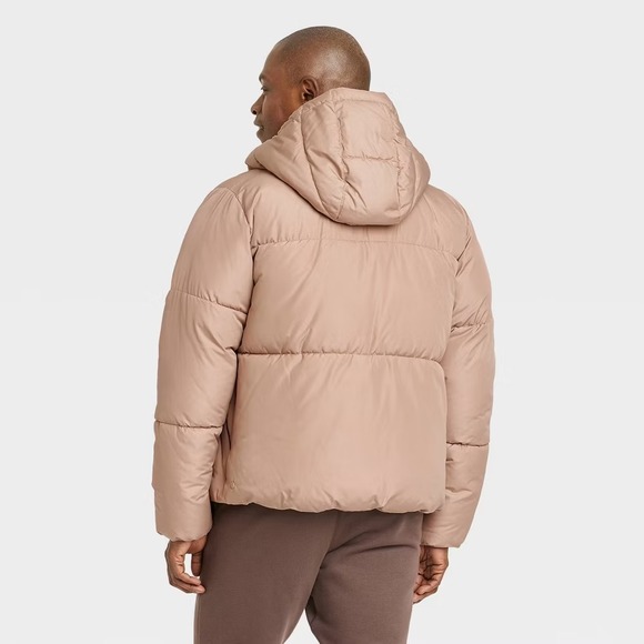 Men's Heavy Puffer‎ Jacket - All In Motion Sand Size Small - Picture 5 of 6